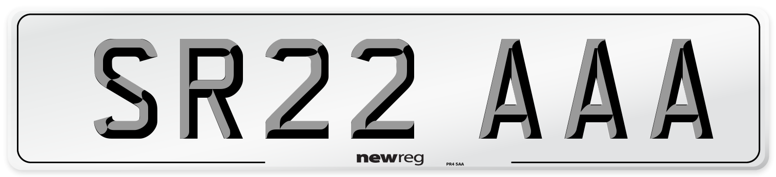 SR22 AAA Number Plate from New Reg